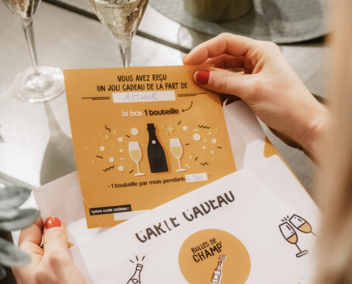 Idée cadeau carte cadeau champagne noël